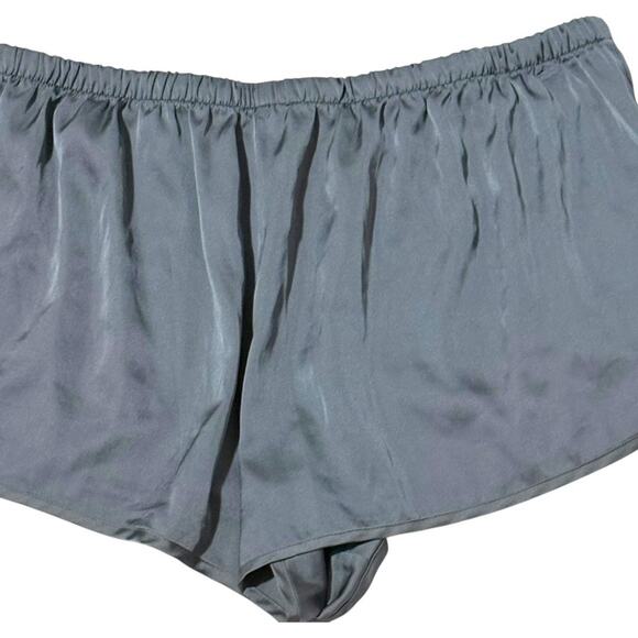 NWOT Ekouaer Silky Metalic Gray/Silver Sleep Shorts - Size XL - Picture 6 of 8